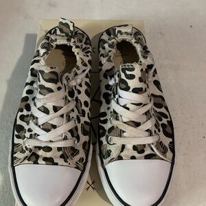 Everglades Leopard Print Slip On Sneakers Light Glitter Look